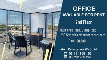 Office Space available for rent  Blue Area, F6, F7, F8  Islamabad