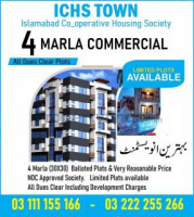 ichs town 4 MARLA COMMERCIAL plot for sale . Islamabad cooperative housing society
